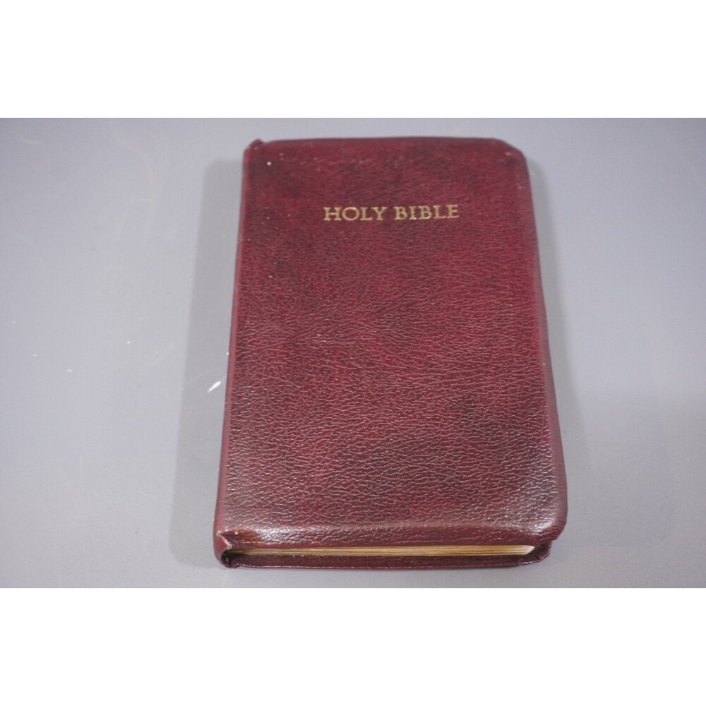 Holy Bible NKJV Compact Red Letter Nelson 5225BG Burgundy Bonded Leather 1982